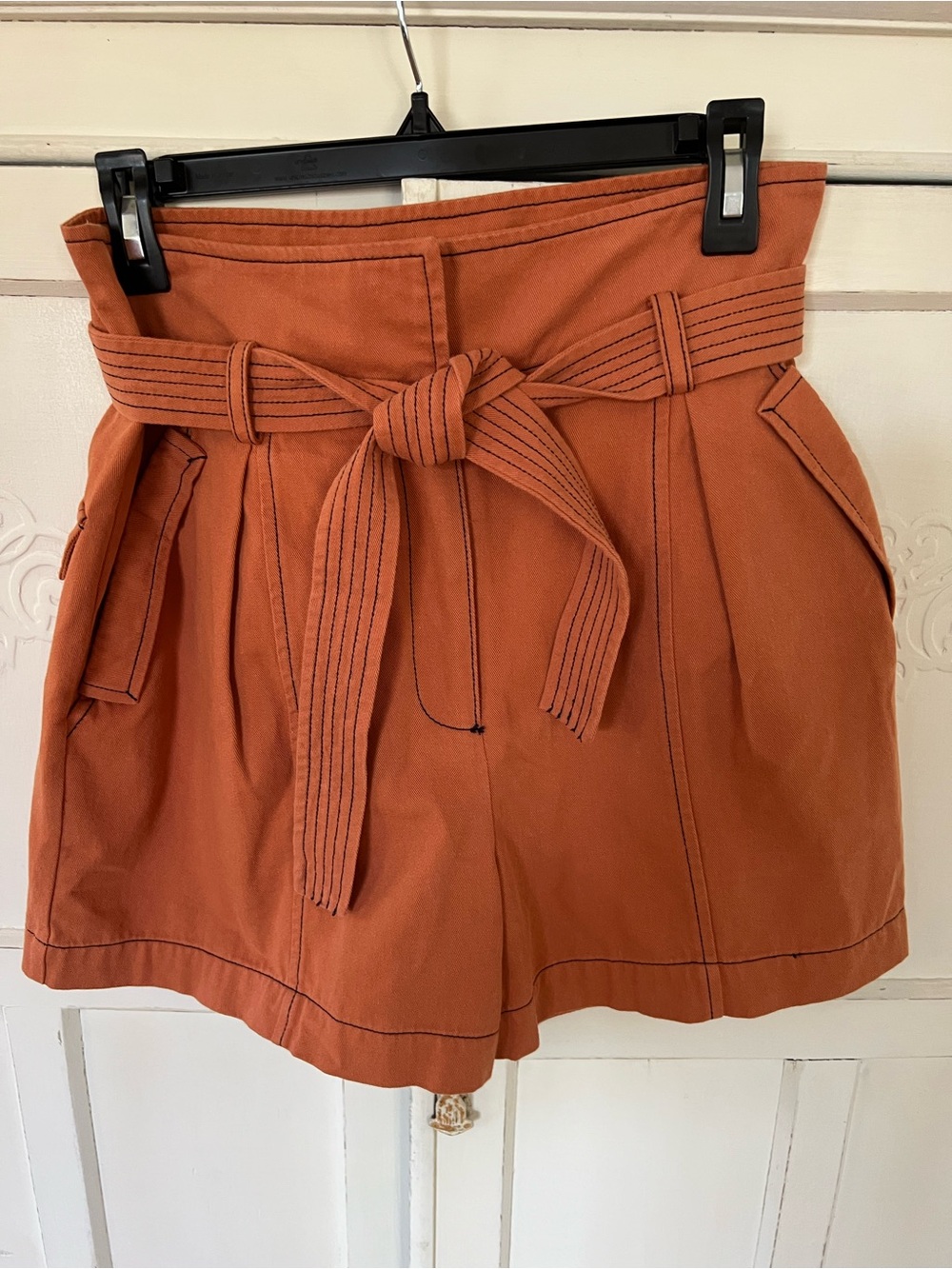 NWT Current Air LA Anthropologie  Paper Bag  100 Cotton Denim Shorts Women Small